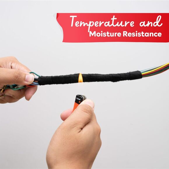 XFasten Wire Harness Tape 3/4 Inch x 50 ft 4(3-Pack 150ft Total) 12 rolls total - Picture 8 of 10